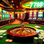 Engage with thrilling games at 789f casino, featuring vibrant poker tables and slot machines.