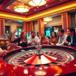 Players enjoying a thrilling roulette game at https://mm88.sa.com/ with vibrant colors and casino excitement.