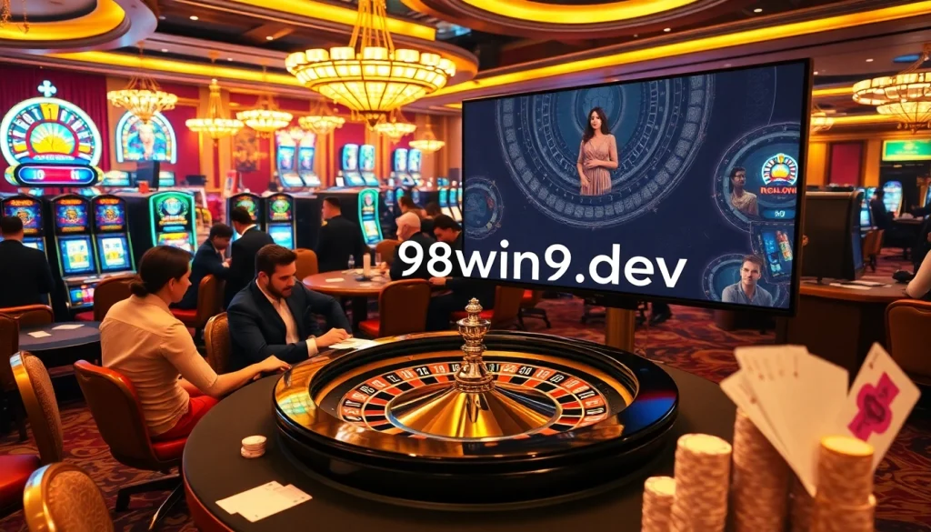 Experience the thrill of gambling at https://98win9.dev/ with poker games, colorful slot machines, and vibrant casino ambiance.