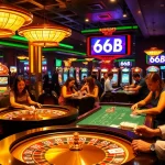 Players thrillingly gamble at 66B casino tables, hoping for big wins and exciting gameplay.