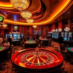 33win casino scene featuring excitement around roulette and poker tables, capturing the thrill of gambling.